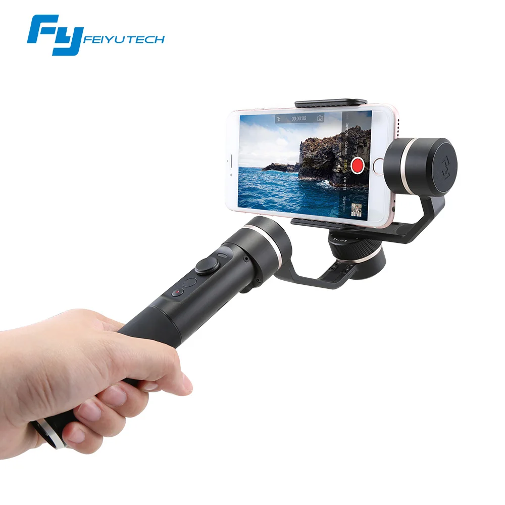 

Clear inventoy Feiyu FY SPG 3 axis handheld gimbal stabilizer for iPhone smartphone gopro other action camera brushless gimbal