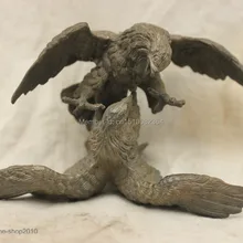 Китайский Китай Народной Культуры Handmade Старая Медь Бронзовая Статуя Скульптура Орла