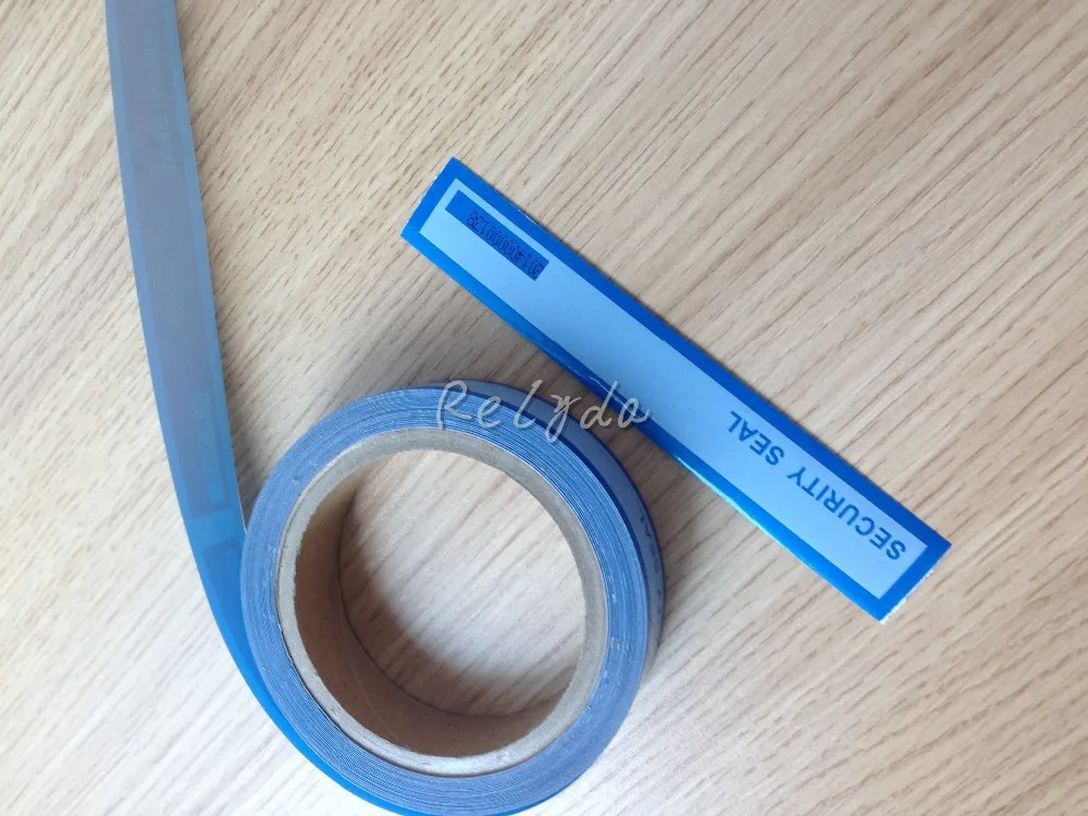 fitas adesivos de segurança adesivos adesivos anti-falsificados vazio aberto azul 25mm * 30m