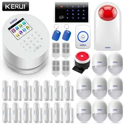 KERUI W2 три в одном WI-FI GSM PSTN охранной сигнализации Системы с 2,4 дюймов TFT Цвет RFID Disalarm Беспроводной дверной Звонок сирена