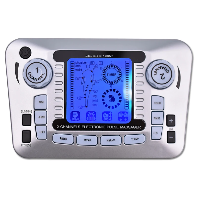Dual-Output Full Body Massager Digital Therapy Machine Pulse Slimming Muscle Relax Massage Electric Pain Relief Acupuncture Slim Dual-Output Full Body Massager Digital Therapy Machine Pulse Slimming Muscle Relax Massage Electric Pain Relief Acupuncture Slim