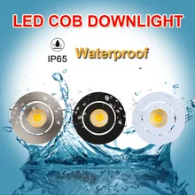 Foco LED empotrable para el techo, lámpara de 3W, impermeable IP65, COB, regulable, para exteriores, AC90-260V, precio de fábrica