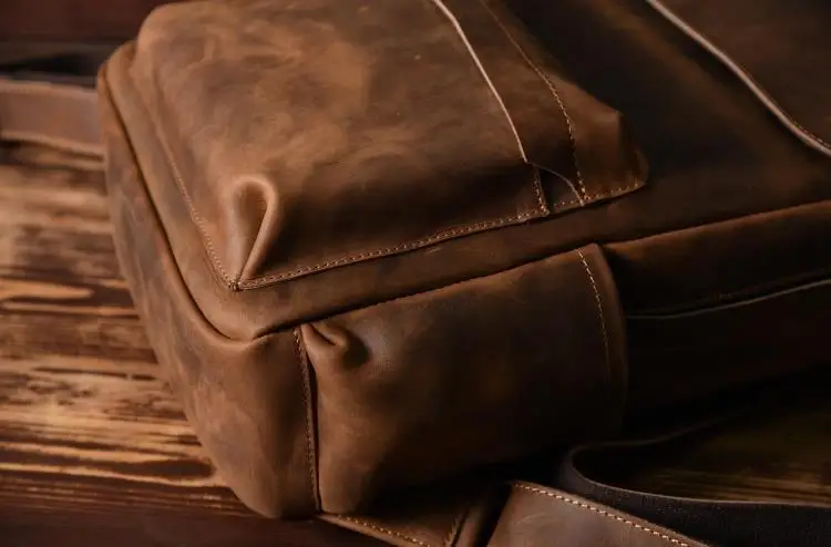 Cheap genuine leather backpack