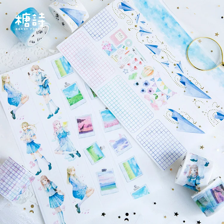 

Maiden Sailor Washi Tape Adhesive Tape DIY Scrapbooking Sticker Label Masking Tape