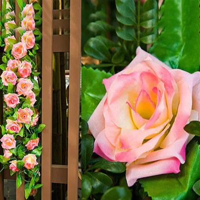 2,3 м Шелковый цветок розы плюща лоза подвесная гирлянда искусственный цветок вечерние украшения для дома, свадьбы, Пасхи