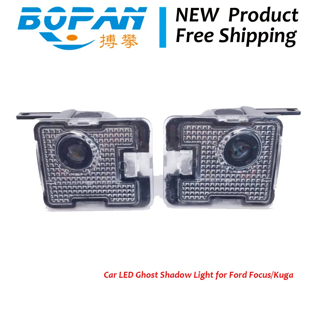 

Free Shipping 2Pcs Ghost Shadow Light Welcome Lamp Logo Laser Projector Car LED Door Warning Light For Ford Focus/Kuga Hot Sell