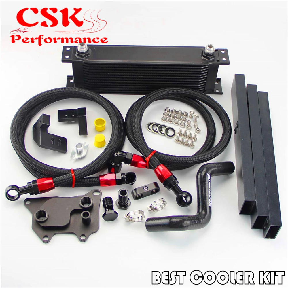 ^*Best Offers AN8 13 Row Oil Cooler Full Kit Fits For VW Golf MK7 GTI Engine EA-888III Black/Silver ^*Best Offers AN8 13 Row Oil Cooler Full Kit Fits For VW Golf MK7 GTI Engine EA-888III Black/Silver