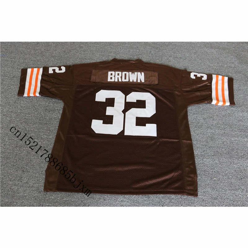 

Mens 1964 Retro Jim Brown Stitched Name&Number Throwback Football Jersey Size M-3XL