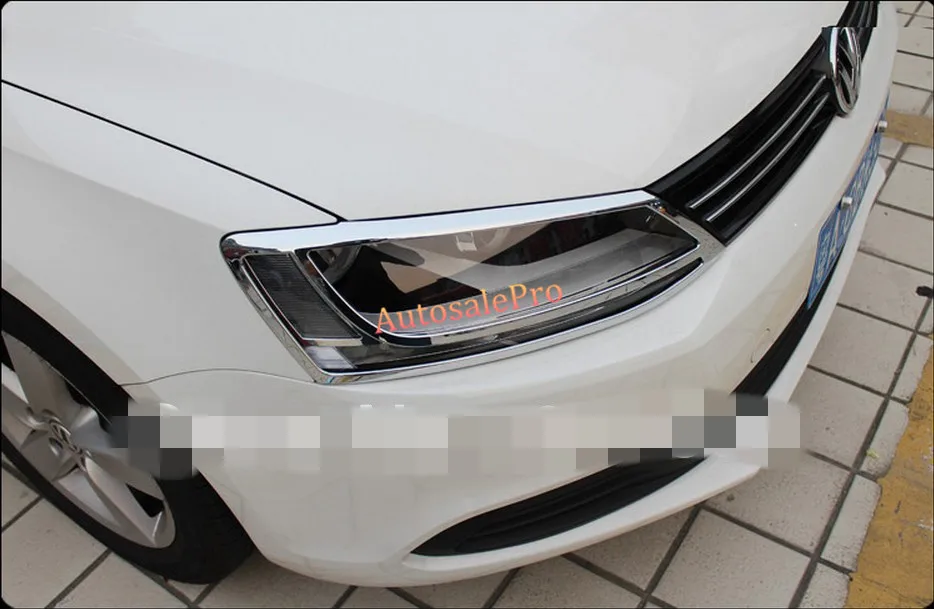 ABS Chrome Front Head Light Headlight Lamp Cover Trim For Volkswagon VW