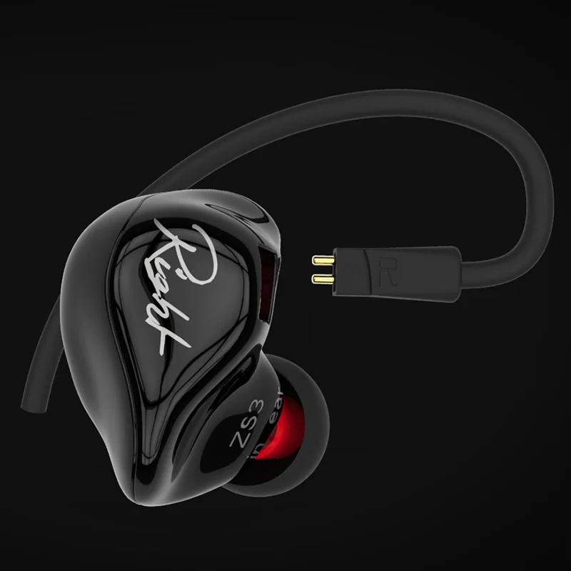 

Original KZ ZS3 Ergonomic Detachable Cable Earphone In Ear Audio Monitors Noise Isolating HiFi Music Sports Earbuds With Mic