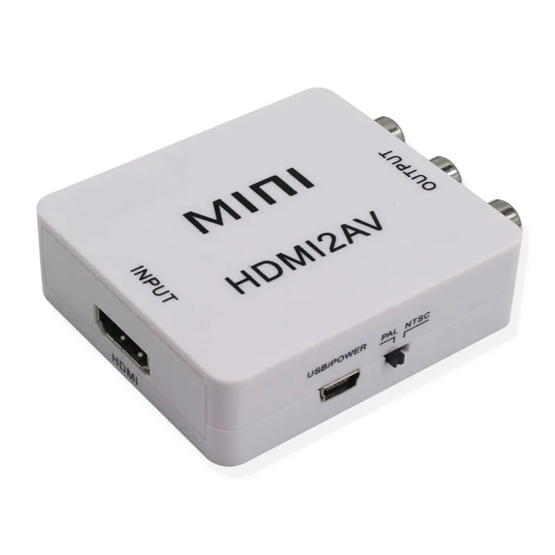 HDMI в AV адаптер HD видео конвертер коробка RCA AV/CVSB L/R 1080P HDMI2AV Поддержка NTSC PAL| |
