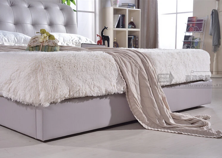 Высококачественная Цена по прейскуранту завода Королевское кожаное мягкое полотно большого размера для спальни Свадебная мебель мягкая кровать 2655