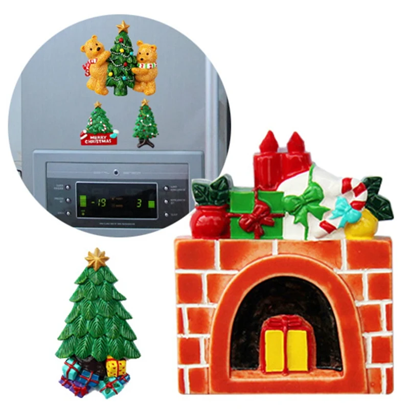 Новогодняя елка, подарок на год, аксессуары для украшения дома, магнитный стикер сообщений на холодильник, кухонный Настенный декор, магниты на холодильник