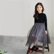 Весенне-осенние вечерние платья для маленьких девочек г., элегантное вечернее платье принцессы из тюля для девочек праздничная одежда для подростков на день рождения AA3493