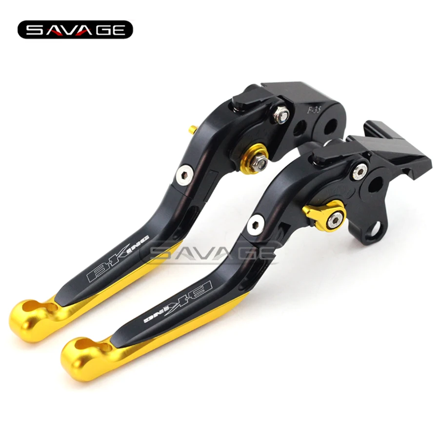 For SUZUKI GSX1300 BKING 2008-2011 Motorcycle Adjustable Folding Extendable Brake Clutch Lever Black+Gold logo B-KING 1 pcs motorcycle rear brake rotor disc braking disk for suzuki b king bking 1300 2008 2010 gsx1300r gsx 1300r hayabusa 2008 2011