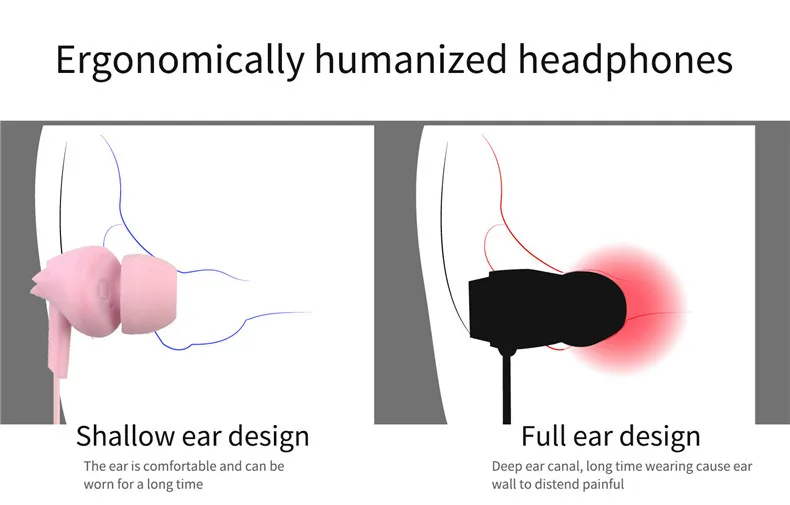 3 wired earphones earbuds in ear