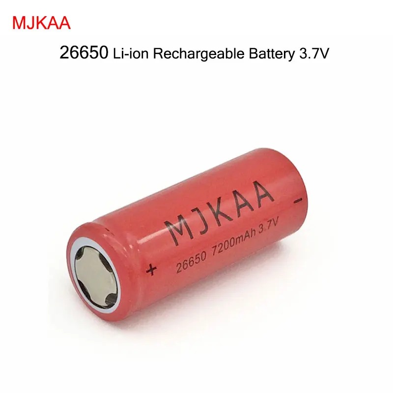 

1PCS High Capacity 7200mAh 3.7V MJKAA 26650 Rechargeable Li-ion Battery Baterias Bateria