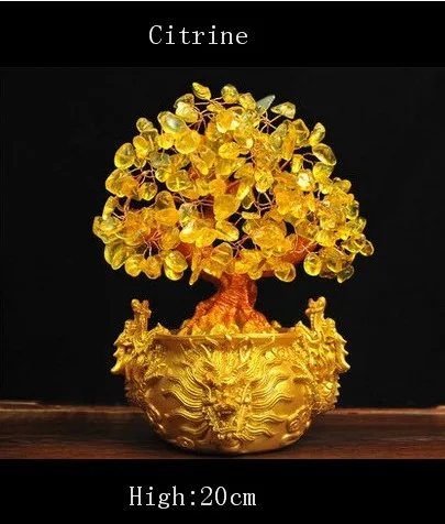 

natural citrine quartz crystal gem money tree in for wealth money bay