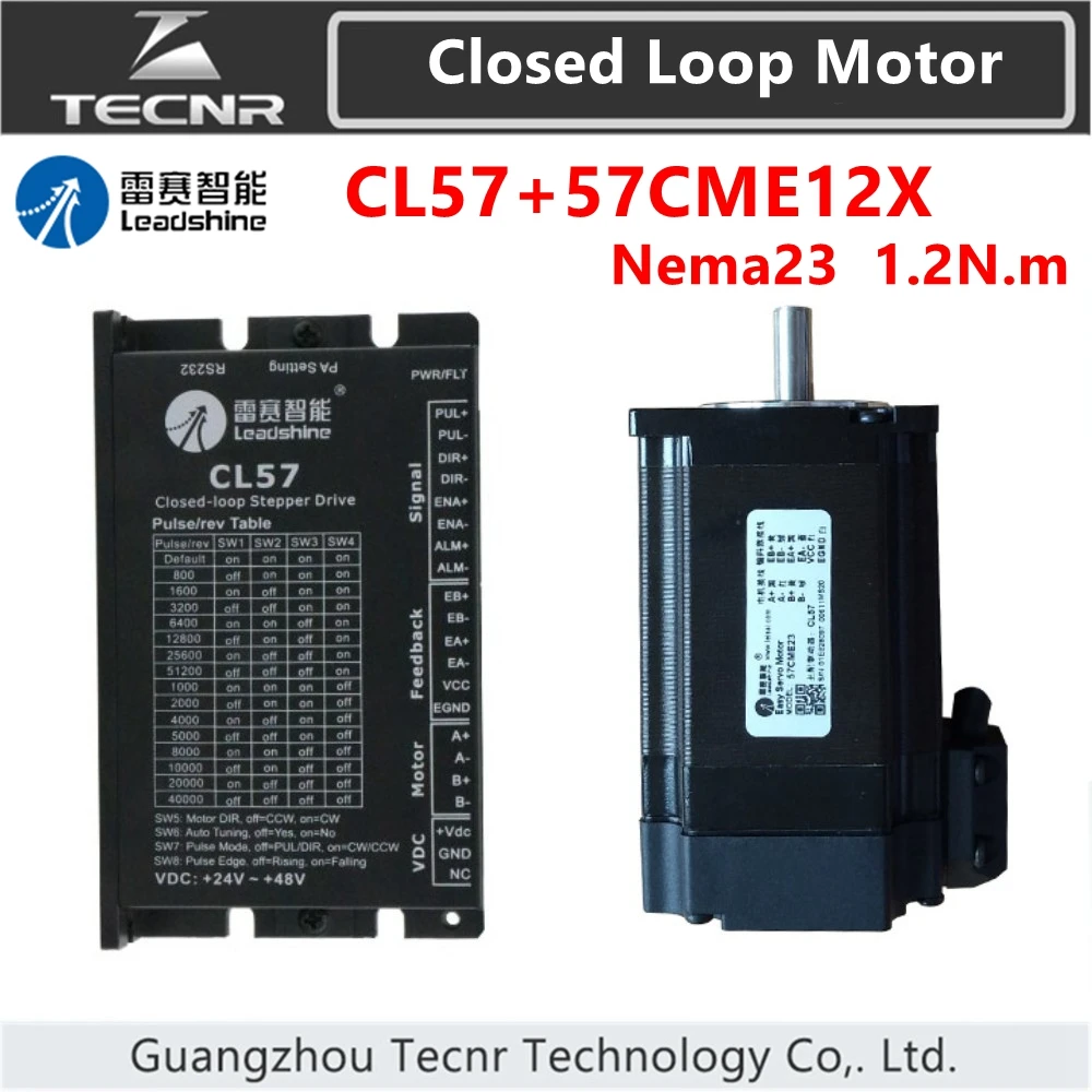 

Orginal Leadshine nema23 1.2NM Closed loop Hybrid servo driver kit CL57and 57CME12X stepper motor drive 57mm