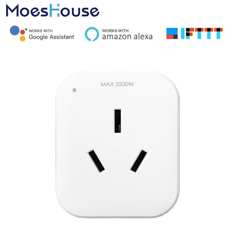 Koop WiFi Smart Socket Power AU Plug Mobiele APP Afstandsbediening Werkt met Amazon Alexa Google Home Energy Monitor Geen Hub nodig