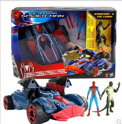 

Extraordinary Spider-Man Marvel Heroes Launch Bullet Puppet Chariot Lizard Kids Game PVC Action Model Kid Dolls Toys