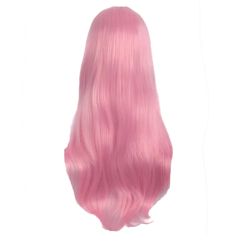 MapofBeauty 70 см длинный волнистый парик для косплея Золотой Черный Коричневый Розовый поддельные волосы прическа синтетические волосы натуральные парики для женщин - Цвет: 1B/30HL