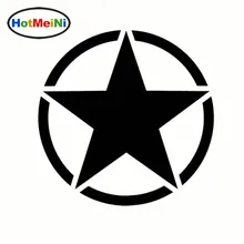 

HotMeiNi 13*13cm for Jeep Willys Willy's Star US Army JDM Vinyl Decal Decals Car Sticker Window Wall Styling Black/Sliver