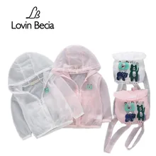 LovinBecia Kids girls boys Jacket Coat Summer Autumn Hooded Sunscreen Children Outerwear Baby Clothes infant backpack Clothing