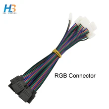 10 Uds 20 piezas Uds 30 Uds 10mm de ancho Panel RGB conector para tira de LED 4pin libre de soldadura conector 40 Uds 50 Uds para 5050 tira Led