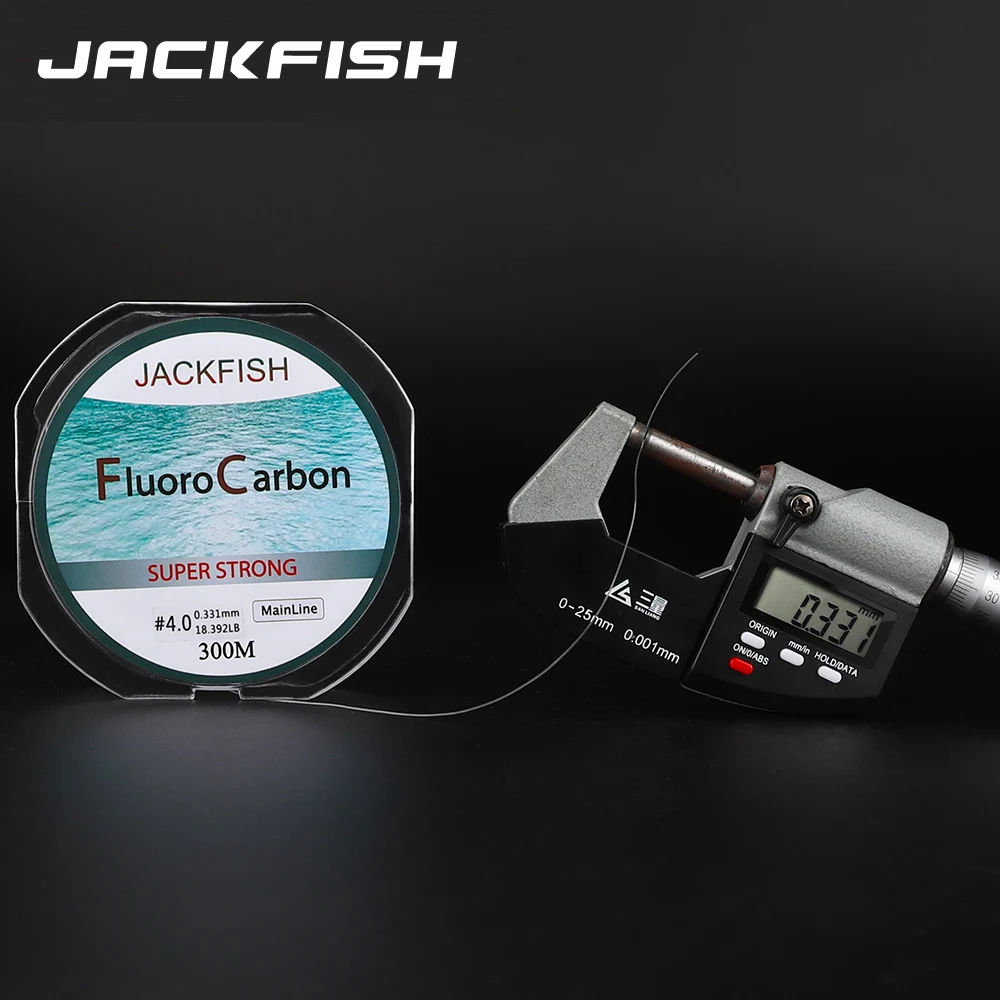 JACKFISH فلوريد خيط صنارة الصيد 300 M 330yds الكربون الألياف زعيم خط صنارة صيد السمك بذبابة الصيد الصناعية ل الكارب الصيد pesca الصيد معالجة