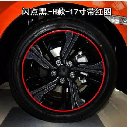 Порошковый карбин волокна цвета 17 дюймовые колесные диски наклейки для Honda Civic BA059A - Название цвета: Powder