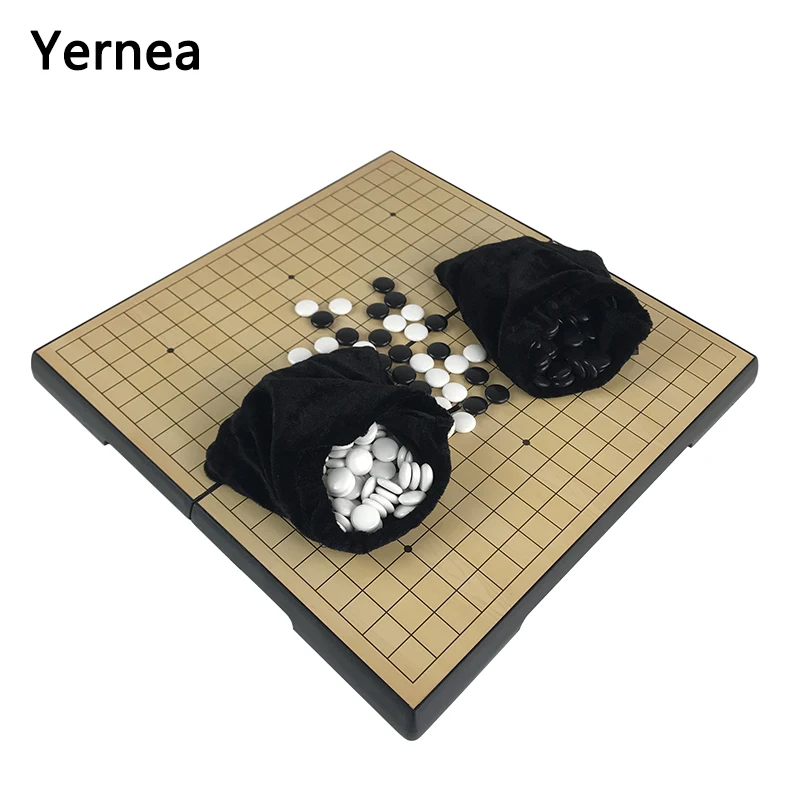 

Yernea Go Board Game Magnetic Chess Pieces Portable Folding 32*32*2CM Board Chess Magnetic Go Game Gift Entertainment