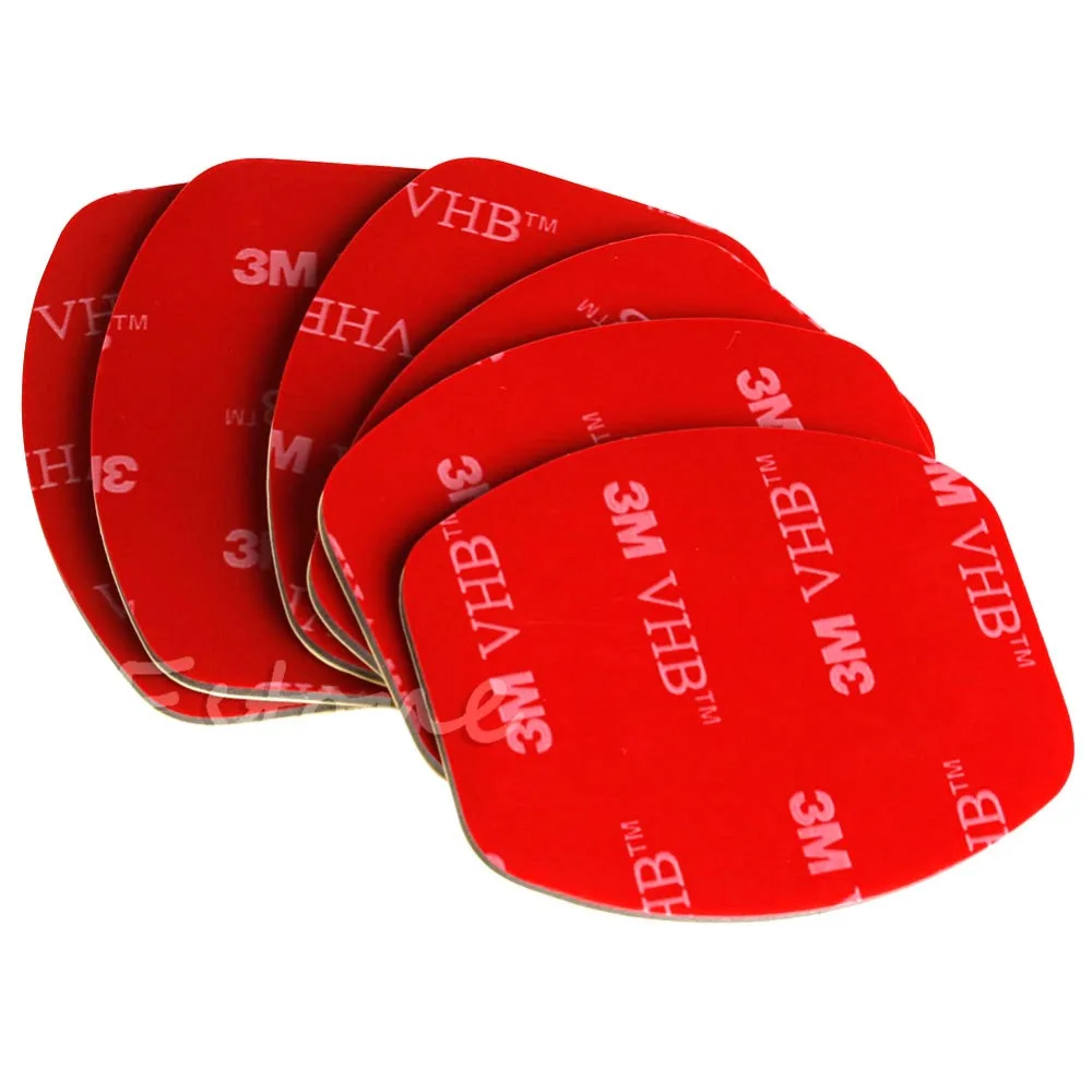 New 3M 12pcs Flat Curved Helmet Mount Adhesive Pads For Gopro HD Hero 1 2 3 3+