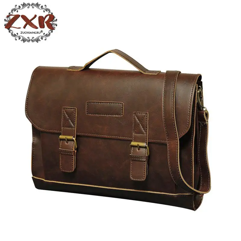 

PU Leather Briefcase Laptop Bag Men Business Shoulder Messenger Bags Computer Laptop Briefcases Men's Bags