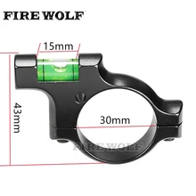 FIRE WOLF тактическое кольцо уровня пузырьков воды для 30 мм трубчатый прицел прочный сплав сталь держатель баланса крепление рельса охотничий аксессуар
