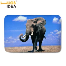 HUGSIDEA Смешные входная дверь ковер 3D Животные слон пол ковры для Гостиная Спальня Нескользящие Кухня коврики
