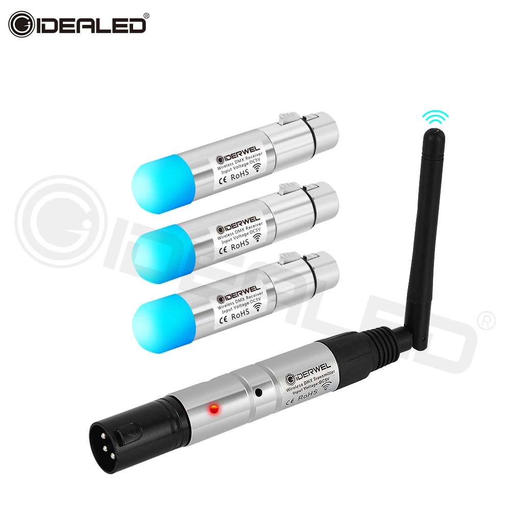

DMX Wireless Transmitter light control 2.4G ISM wireless antenna dmx Receiver for LED Stage Light PAR Light
