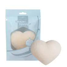 Мыть лицо мыть хлопок Губка для смывания косметики сухой и влажный 2 состояния в форме сердца 7 цветов легко чистить кисть лицо