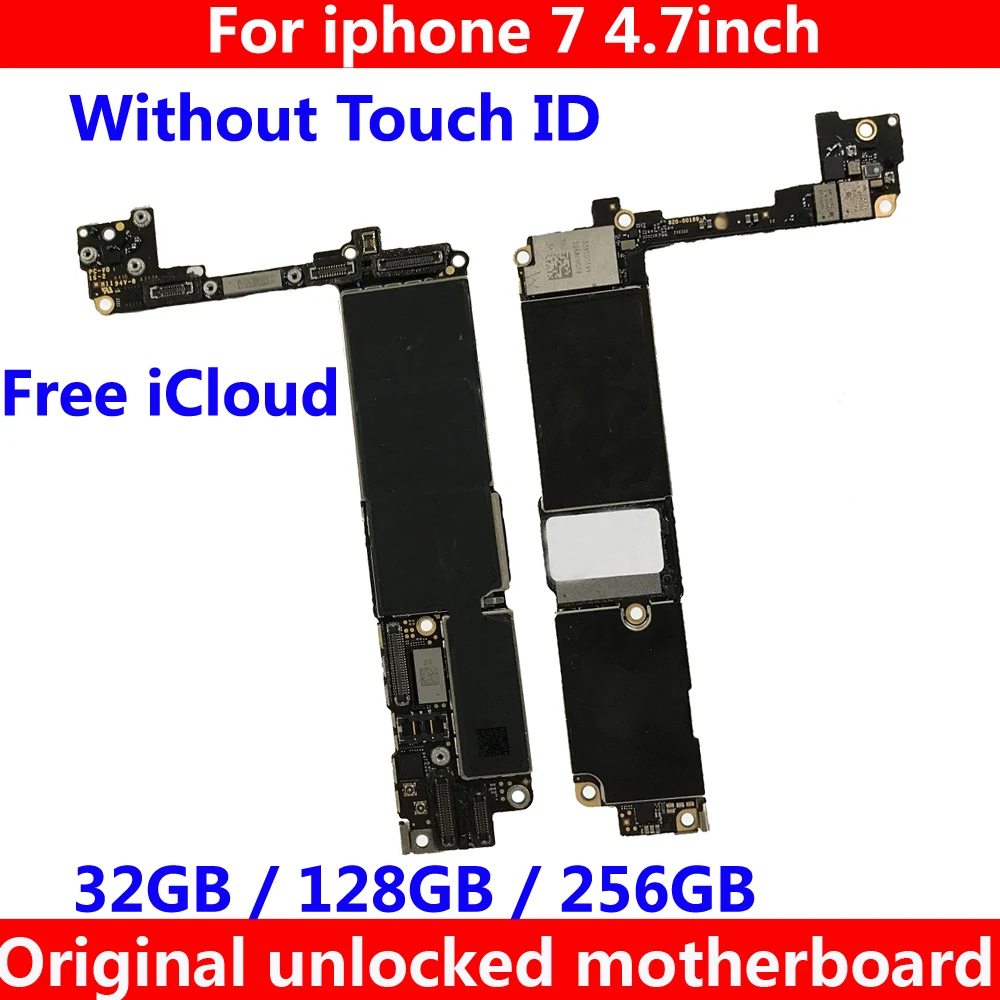 Бесплатная iCloud оригинальная системная материнская плата для iphone 7 без сенсорной