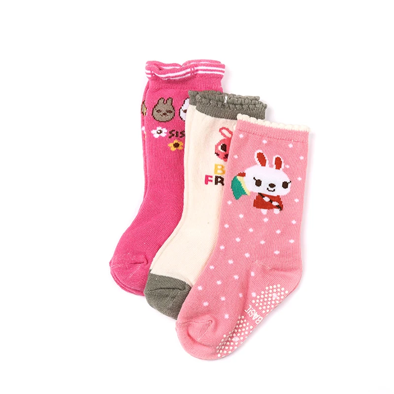 1 3 years old female baby tube socks dispensing non slip cotton