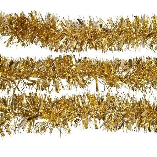 2m (6.5 Ft) Christmas Tinsel Tree Decorations Tinsel Garland (gold)in