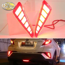 SNCN 2 pz Multi-funzione LED Della Lampada del Riflettore Posteriore per Nebbia Lampada Paraurti Posteriore Luce Luce di Freno Per La Toyota C-HR CHR 2016 2017 2018