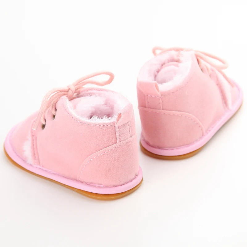 0-18 м; Обувь На Шнуровке Для новорожденных мальчиков и девочек; сезон осень-зима; Теплая обувь на меху