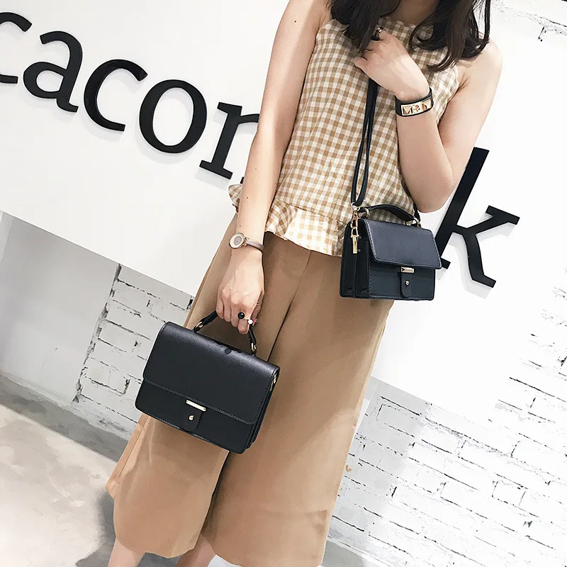 new korea pu leather shoulder bag women fashion lady brand vintage