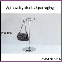 5 шт./партия металлическая сумка, витрина 15 см широкий мешок демонстрационная подставка поддержка крючок из нержавеющей стали стойка регулируемая высота