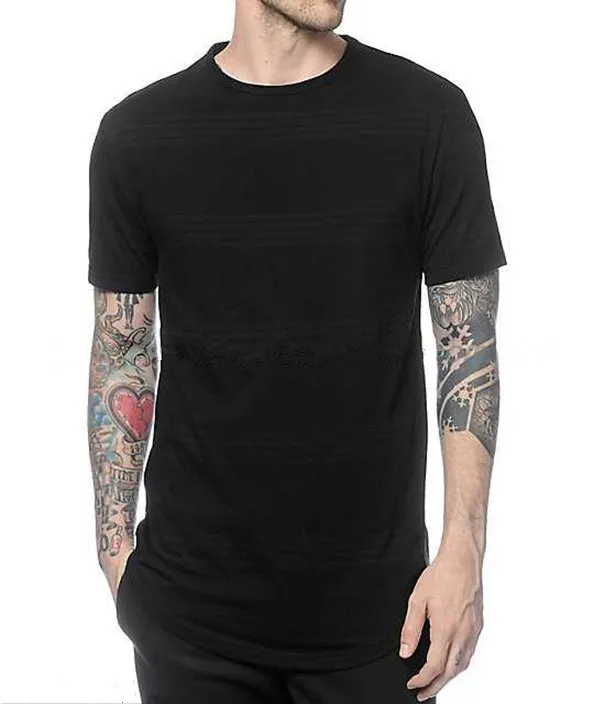 Мужская облегающая удлиненная футболка в черную полоску|t shirt usa|t shirtusa t |