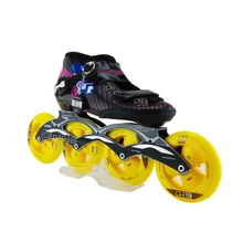 New Carbon Fiber Inline Green Roller Skating Shoes Speed Skate Shoes For Women Good Quality Patins 4 Wheel Roller Skates