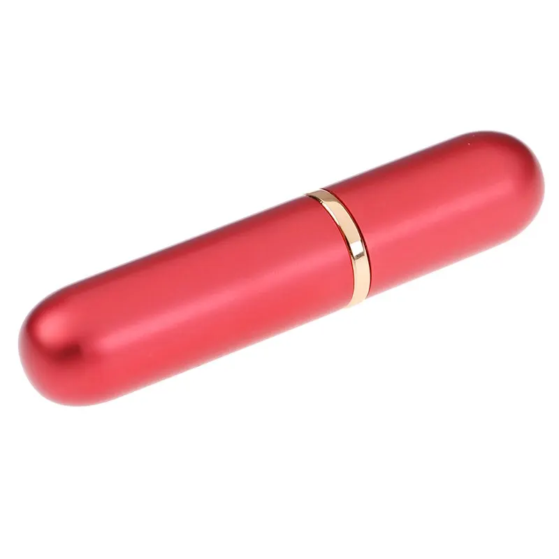 Заправляемый алюминиевый пустой носовой ингалятор ароматерапия эфирное масло - Цвет: Красный