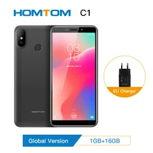 Original Global Version HOMTOM C1 16GB 5.5Inch Mobile Phone 13MP Camera Fingerprint 18:9 Display Android 8.1 MT6580A Smartphone