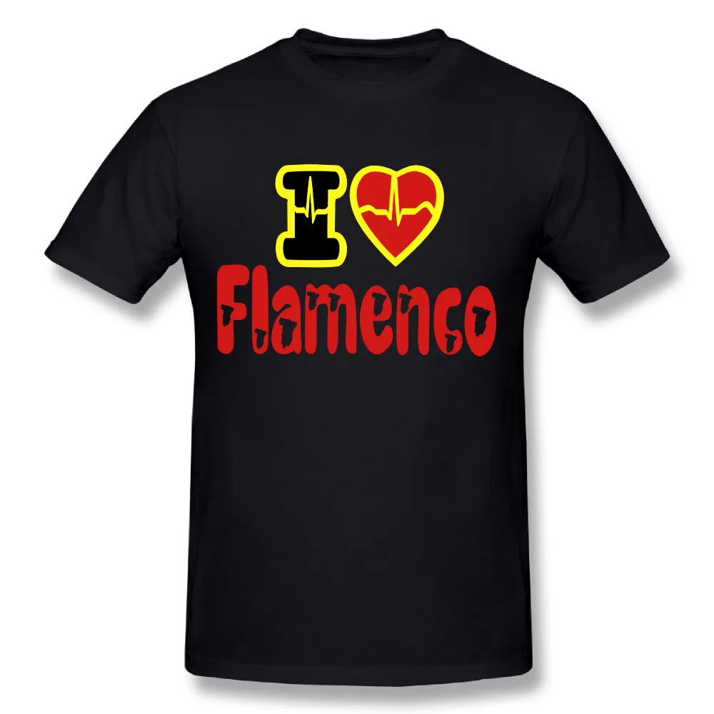 Новые мужские высококачественные хлопковые футболки I LOVE Flamenco сделай сам с